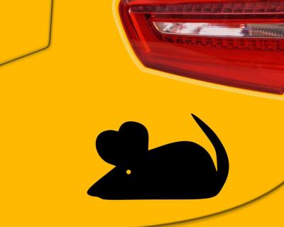 Aufkleber Weie Maus - Ansicht 3