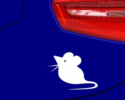 Aufkleber Weie Maus - Ansicht 2