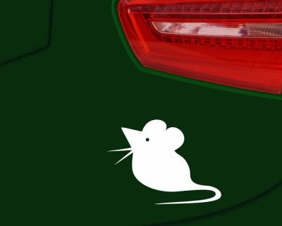Aufkleber Weie Maus - Ansicht 3