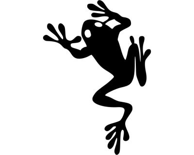 Kletternder Frosch Aufkleber Aufkleber