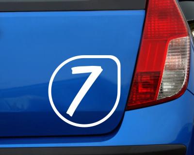 2 x Startnummern Outline Aufkleber - Ansicht 3