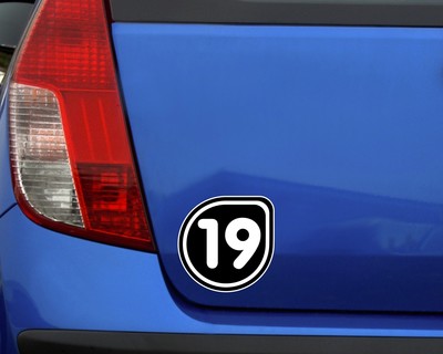 2 x Startnummern Tropfen Aufkleber