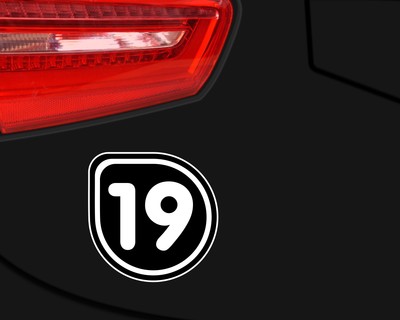 2 x Startnummern Tropfen Aufkleber - Ansicht 3