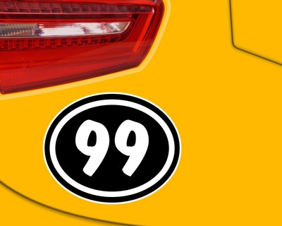 2 x Startnummern Oval Aufkleber