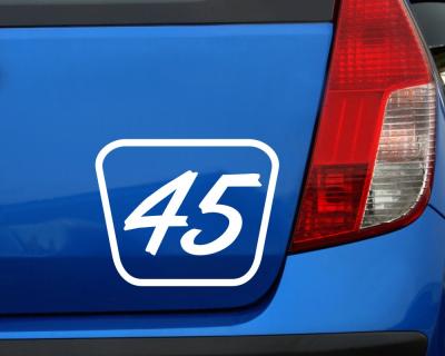 2 x Startnummern Trapez Outline Aufkleber - Ansicht 2
