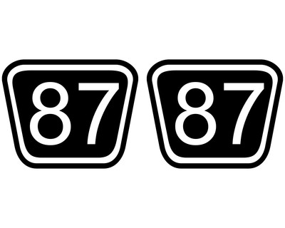 2 x Startnummern Trapez Aufkleber - Ansicht 1