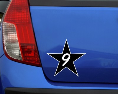 2 x Startnummern Stern Aufkleber - Ansicht 3