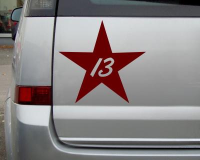2 x Startnummern Star Aufkleber - Ansicht 3