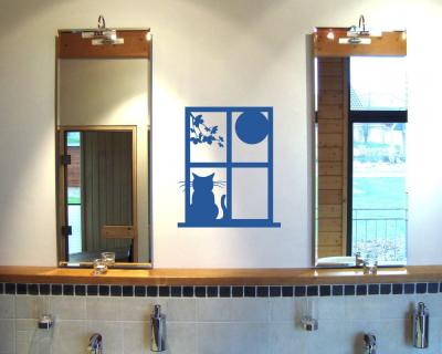 Katzenfenster Wandtattoo Motiv A - Ansicht 2