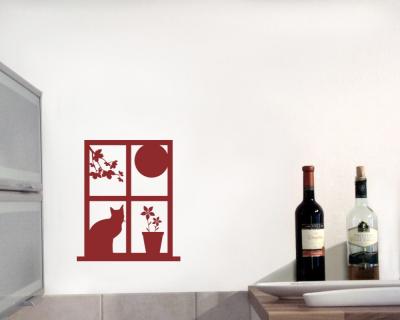 Katzenfenster Wandtattoo Motiv B - Ansicht 2