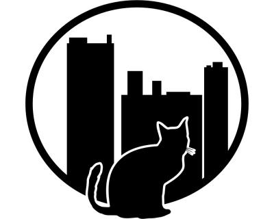 Katzenfenster Wandtattoo Großstadt