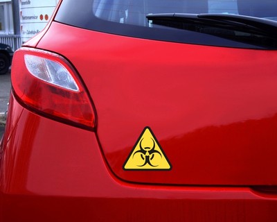 Biohazard Aufkleber Warndreieck - Ansicht 3