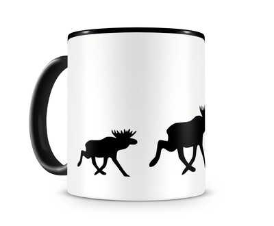 Tasse mit dem Motiv Elchkarawane Tasse