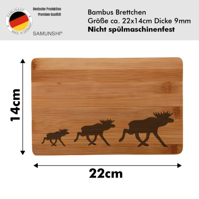 Frhstcksbrettchen mit Schweden Elch Karawane Gravur - Ansicht 2