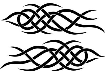 Tribal Art Aufkleber Set Motorrad oder Auto - Ansicht 1