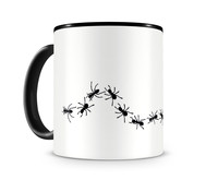 Tasse mit dem Motiv Ameisenstrasse Tasse Modellnummer  schwarz/schwarz