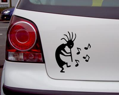 Aufkleber Kokopelli Musik - Ansicht 3
