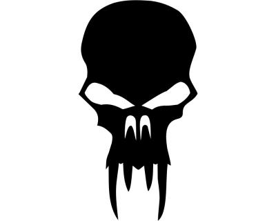 Vampir Totenkopf Aufkleber - Ansicht 1