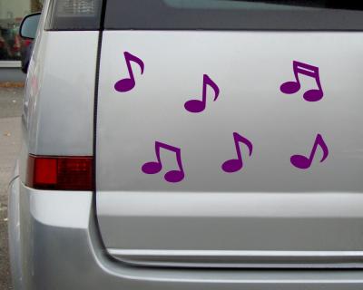 Musiknoten Aufkleber 6er Set - Ansicht 2