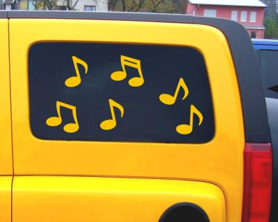 Musiknoten Aufkleber 6er Set