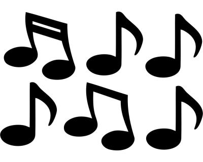 Musiknoten Aufkleber 6er Set - Ansicht 1