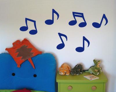 Musiknoten Wandtatoo 6er Set - Ansicht 2