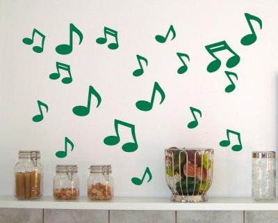 Musiknoten Wandtattoo 18er Set - Ansicht 2