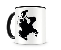 Tasse mit dem Motiv Rgen Tasse Modellnummer  schwarz/schwarz