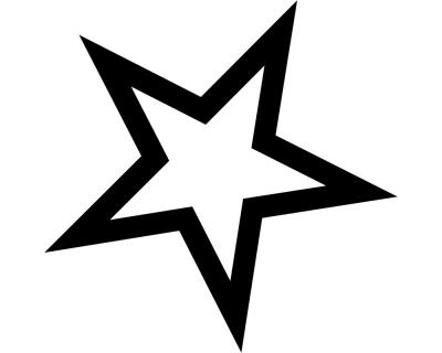 Stern Aufkleber 'Outline' - Ansicht 1