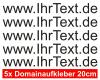 5 Domainaufkleber 20cm Aufkleber
