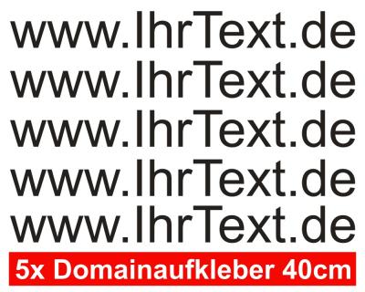 5 Domainaufkleber 40cm
