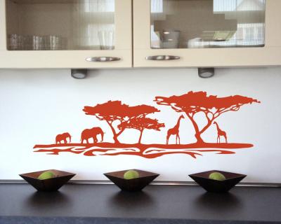 Afrika Wandtattoo Giraffen