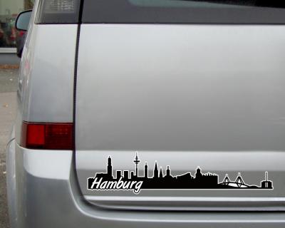 Hamburg Skyline Autoaufkleber Aufkleber