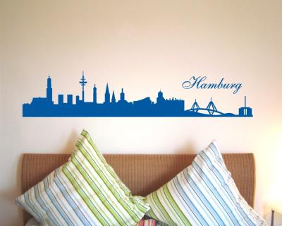 Wandtattoo Hamburg Skyline - Ansicht 3