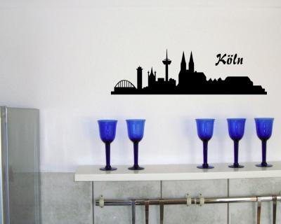 Wandtattoo Kln Skyline 30x9cm Sonderangebot