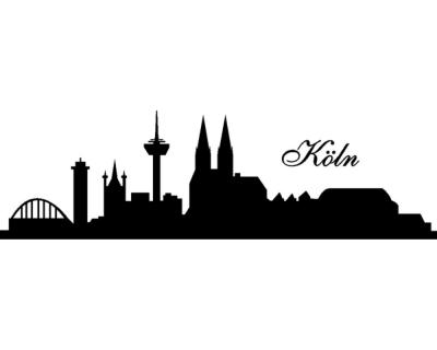 Wandtattoo Köln Skyline