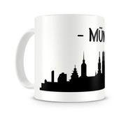 Tasse Mnchen Skyline Tasse Modellnummer  wei/schwarz