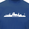 T-Shirt München Skyline royal blau/weiß M Sonderangebot