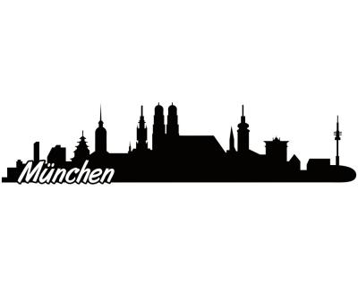 München Skyline Autoaufkleber