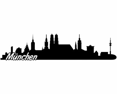Mnchen Skyline Wandtattoo - Ansicht 1