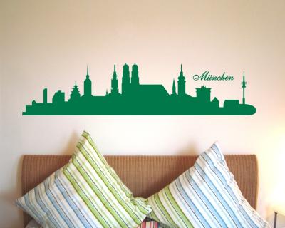 Wandtattoo Mnchen Skyline - Ansicht 2