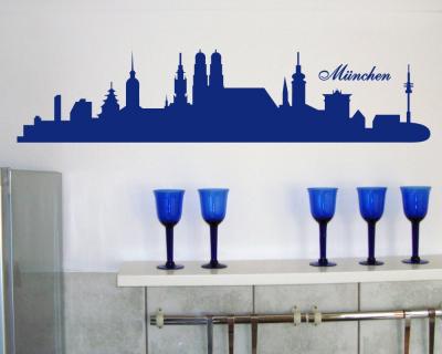 Wandtattoo Mnchen Skyline - Ansicht 3