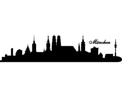 Wandtattoo Mnchen Skyline - Ansicht 1