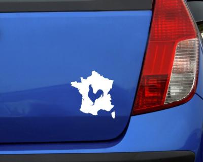 Aufkleber Frankreich mit gallischem Hahn - Ansicht 3