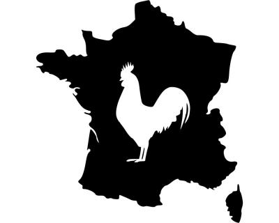Aufkleber Frankreich mit gallischem Hahn - Ansicht 1