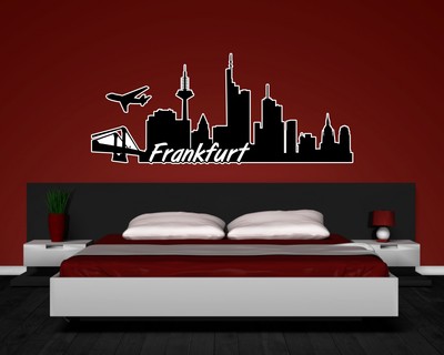 Frankfurt Skyline Wandtattoo - Ansicht 2