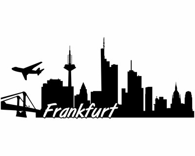 Frankfurt Skyline Wandtattoo