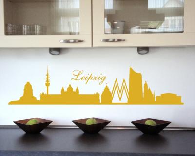 Wandtattoo Leipzig Skyline
