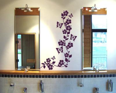 Blumenranke Wandtattoo rechtwinklig gro - Ansicht 2