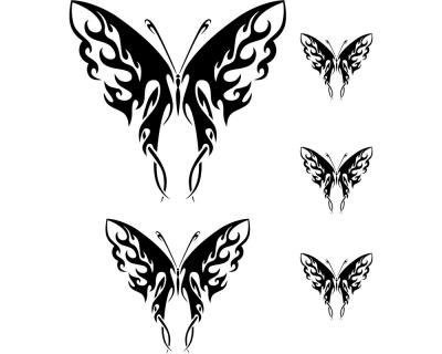 Schmetterling Wandtattoo Set 5 - Ansicht 1
